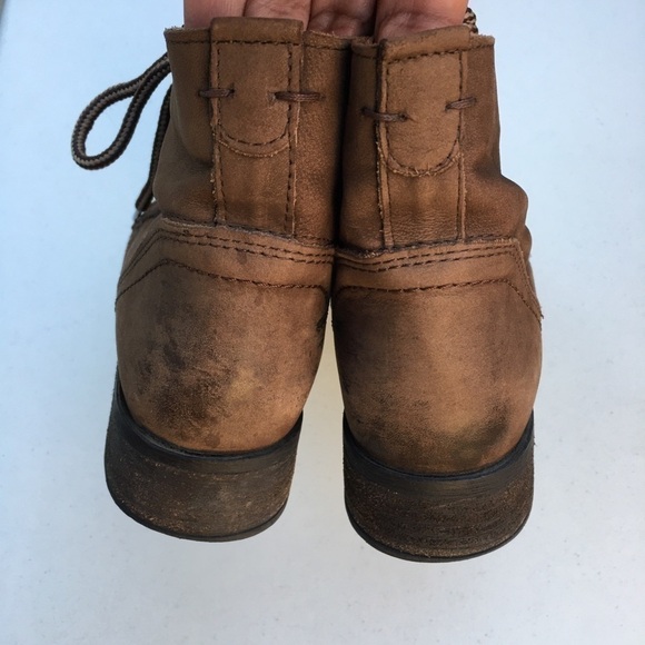 Steve Madden Distressed Lace Up Ankle Boot Size 7 - Picture 5 of 8